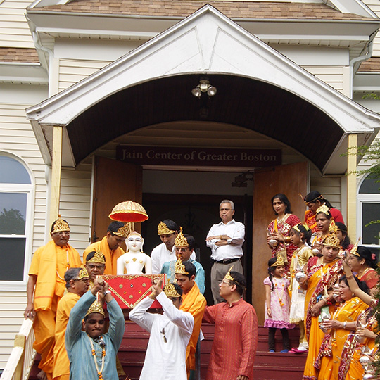 Image of Boston Jain Center and ceremony