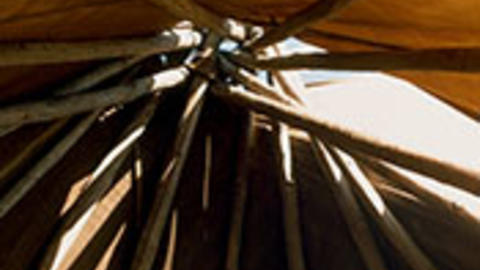 Inside tipi